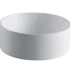 Kingston Brass Park White China Vessel Bathroom Sink without Overflow