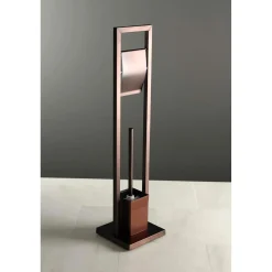 Kingston Brass Pedestal Toilet Paper Holder with Toilet Brush Holder