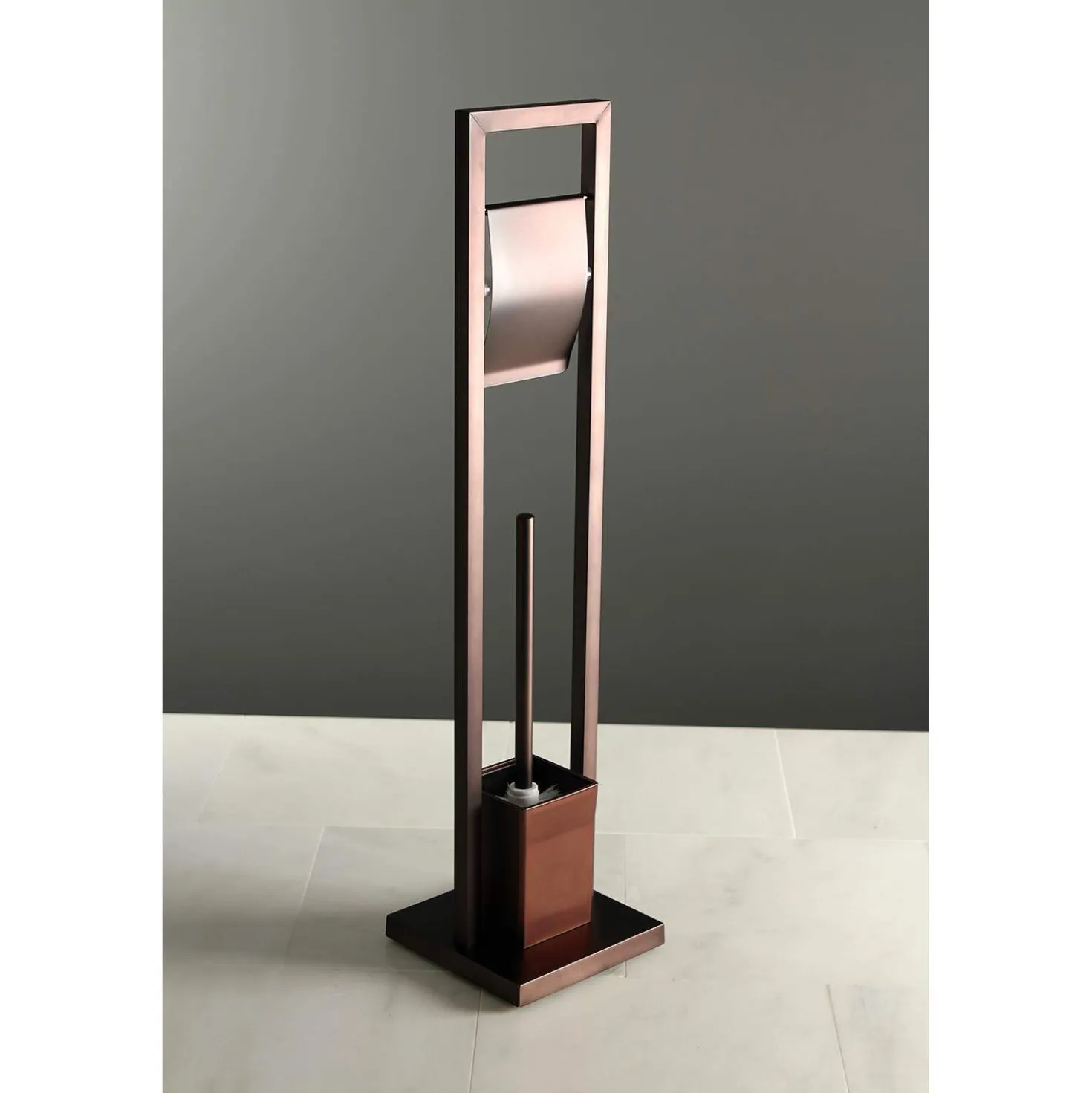 Kingston Brass Pedestal Toilet Paper Holder with Toilet Brush Holder
