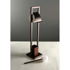 Kingston Brass Pedestal Toilet Paper Holder with Toilet Brush Holder
