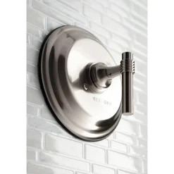 Kingston Brass Pressure Balance Valve Trim Only Without Shower and Tub Spout in Brushed Nickel
