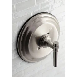 Kingston Brass Pressure Balance Valve Trim Only Without Shower and Tub Spout in Brushed Nickel