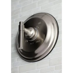 Kingston Brass Pressure Balance Valve Trim Only Without Shower and Tub Spout in Brushed Nickel