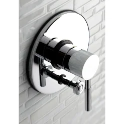 Kingston Brass Pressure Balance Valve Trim Only Without Shower and Tub Spout in Polished Chrome in Polished Chrome