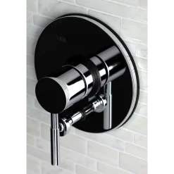Kingston Brass Pressure Balance Valve Trim Only Without Shower and Tub Spout in Polished Chrome in Polished Chrome