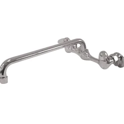 Kingston Brass Proseal 8-Inch Centerset Wall Mount Tublar Spout Kitchen Faucet in Polished Chrome