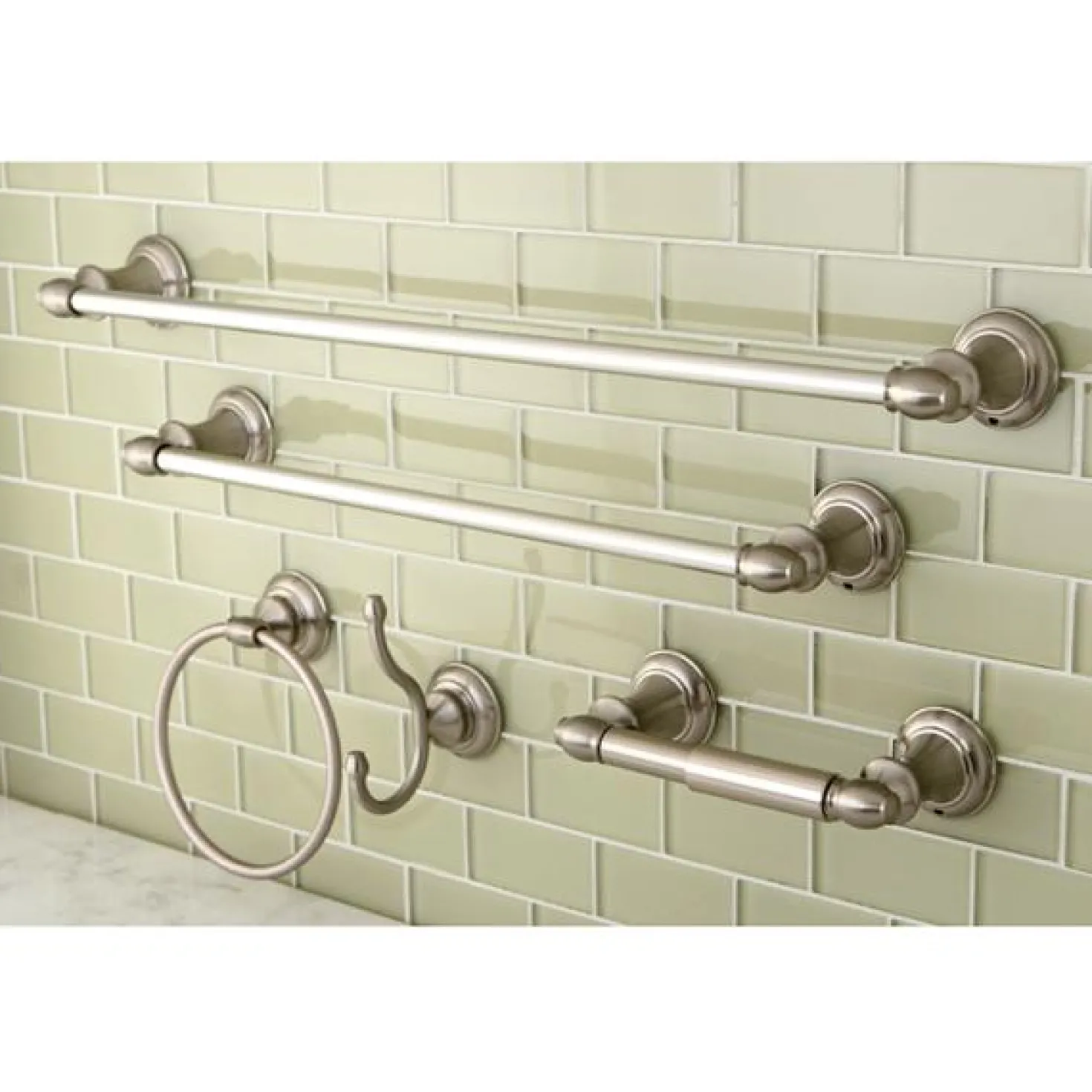 Kingston Brass Provence Collection 5-Piece Towel Bar Bath Hardware Set