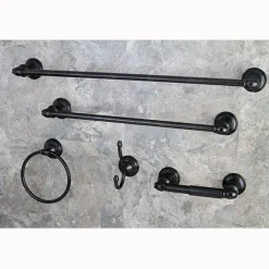 Kingston Brass Provence Collection 5-Piece Towel Bar Bath Hardware Set