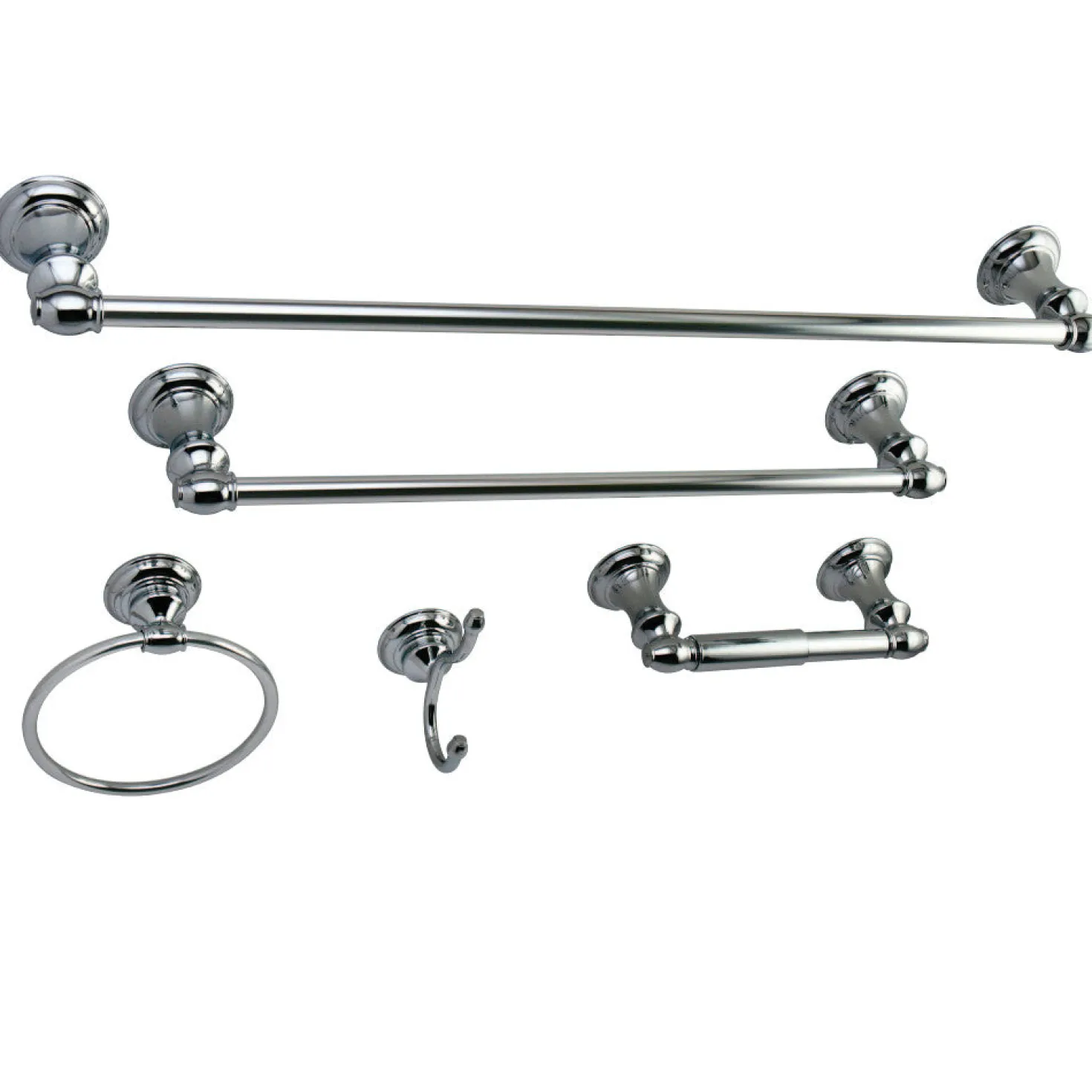 Kingston Brass Provence Collection 5-Piece Towel Bar Bath Hardware Set