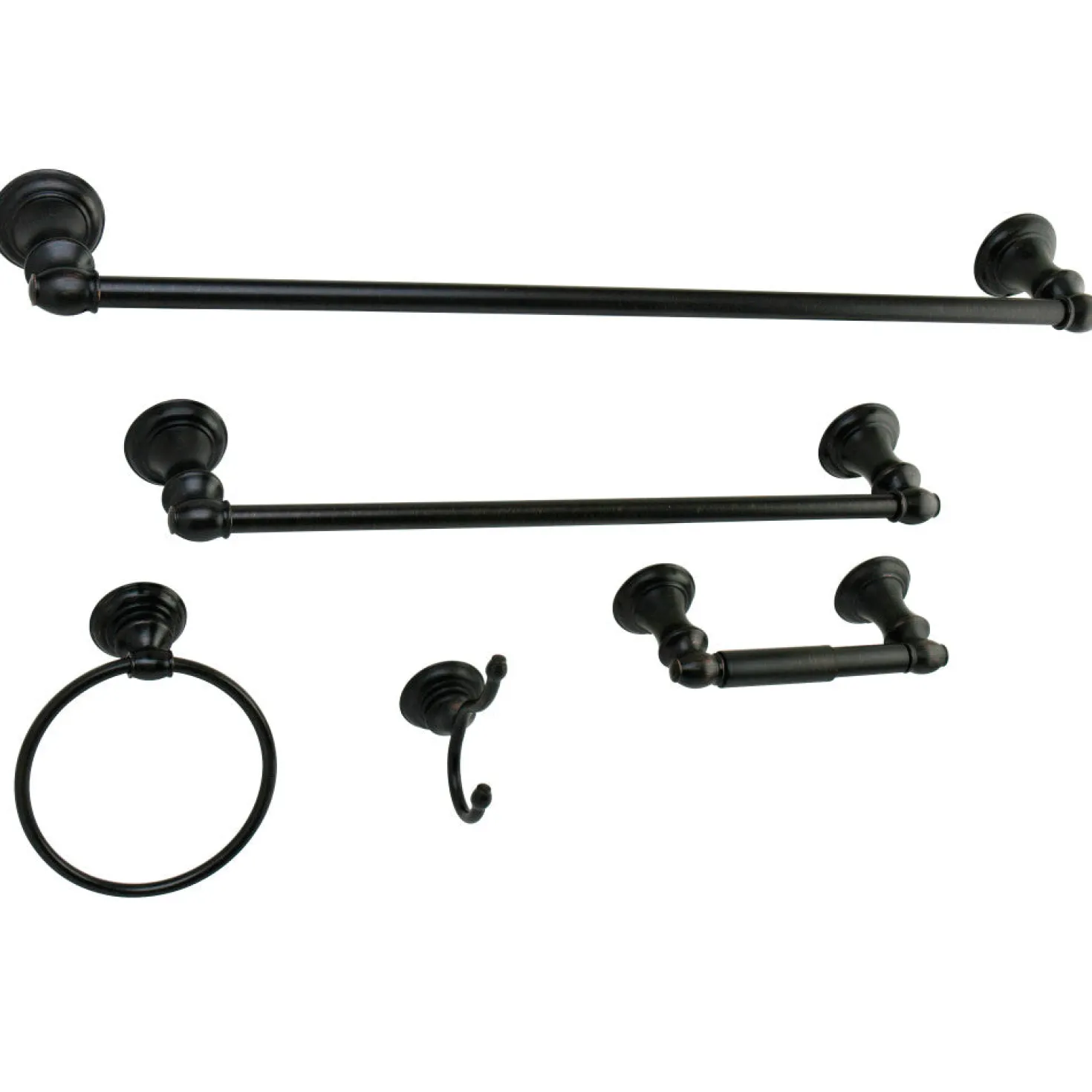 Kingston Brass Provence Collection 5-Piece Towel Bar Bath Hardware Set