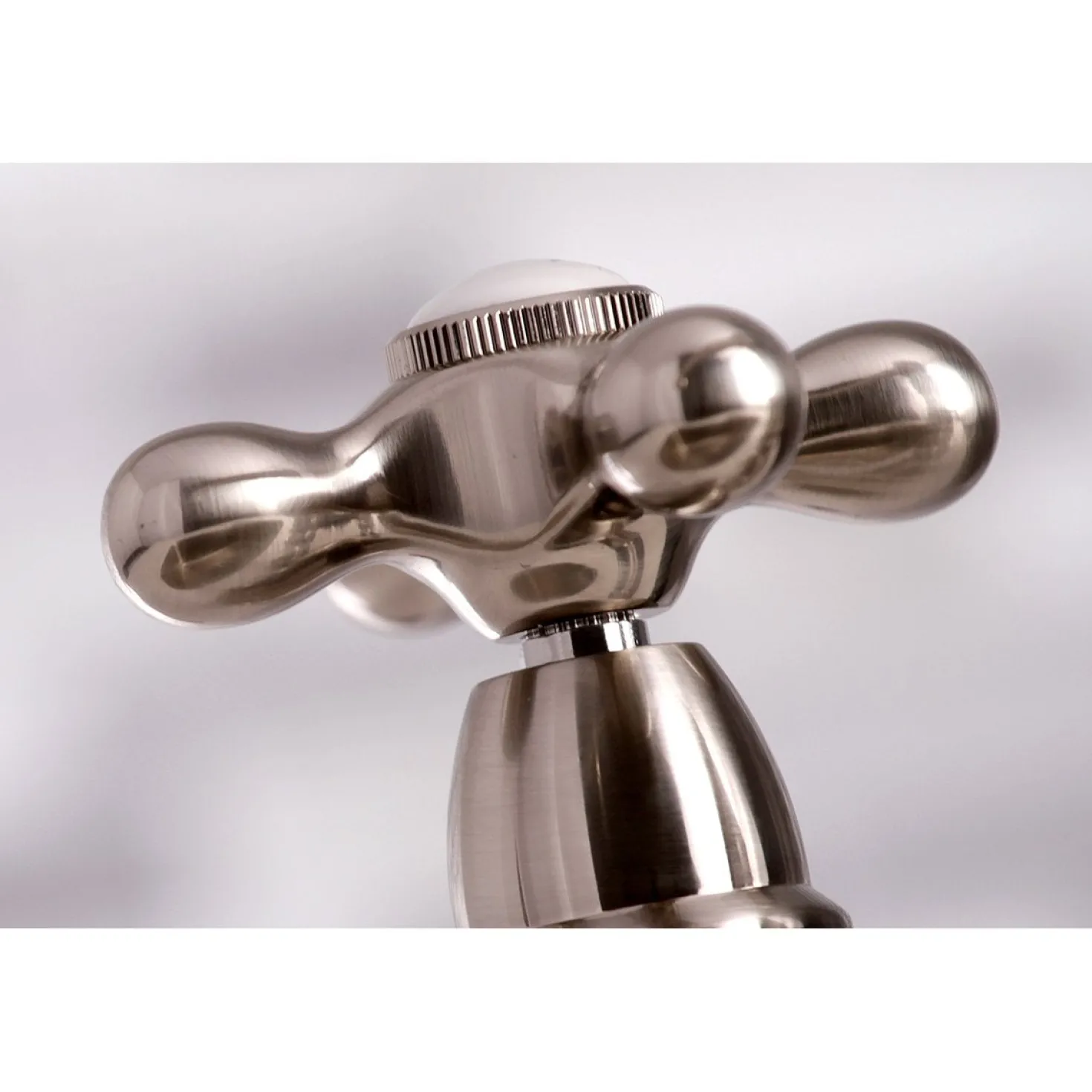 Kingston Brass Restoration 8" Bridge Kitchen Faucet with Sprayer