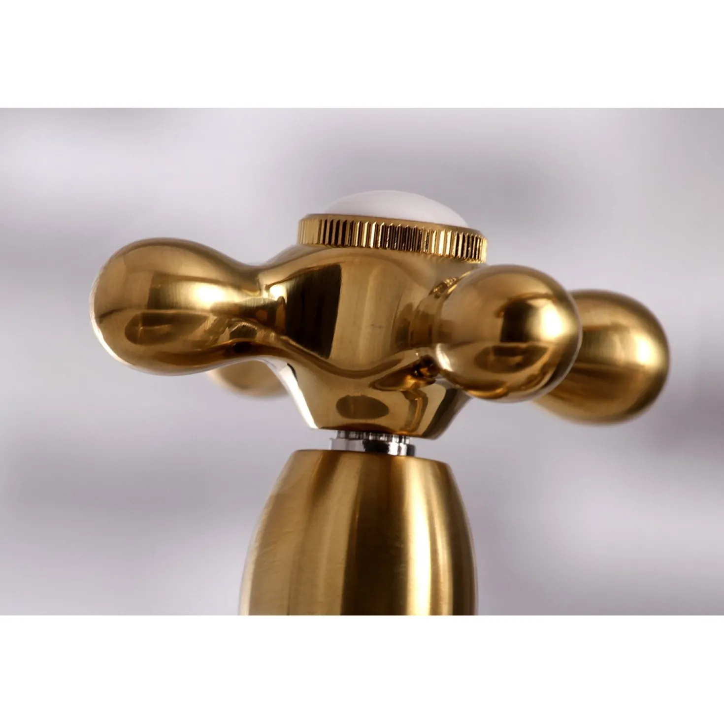 Kingston Brass Restoration 8" Bridge Kitchen Faucet with Sprayer