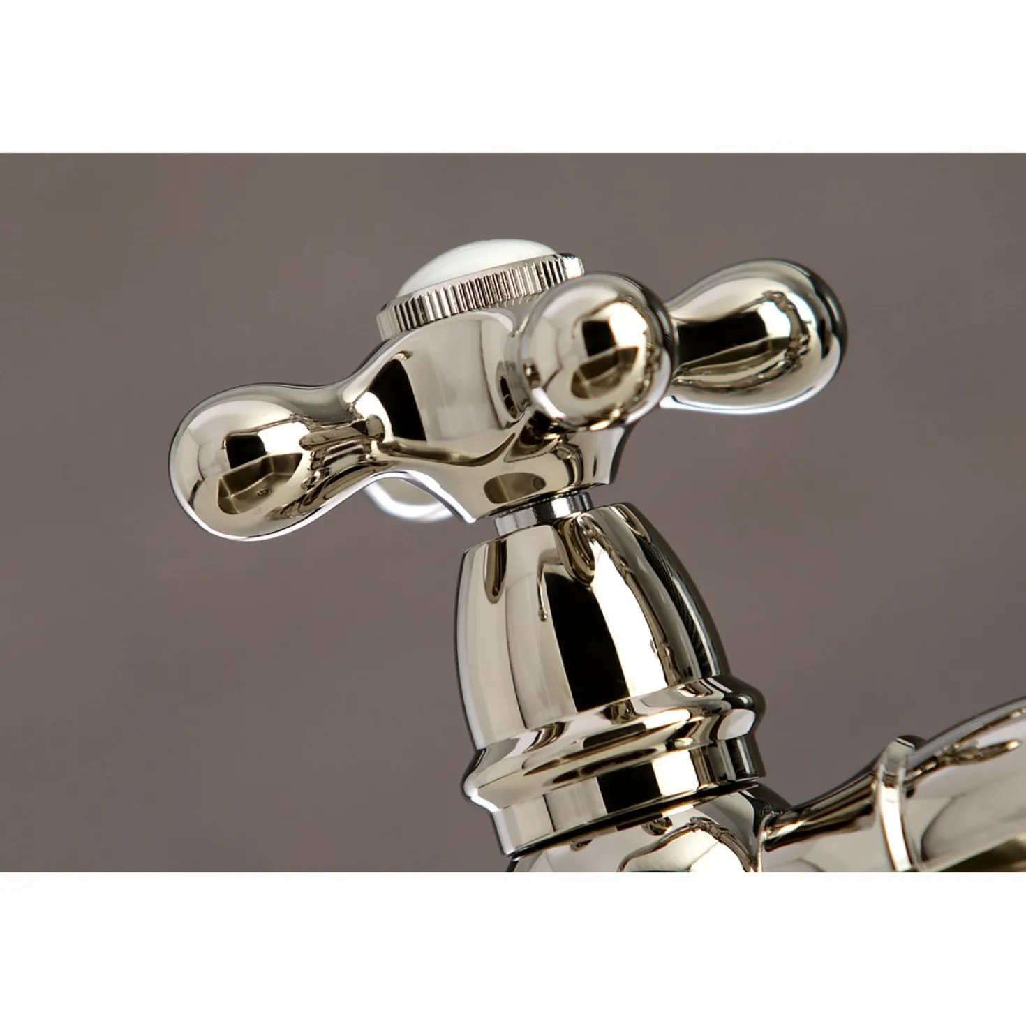 Kingston Brass Restoration 8" Bridge Kitchen Faucet with Sprayer