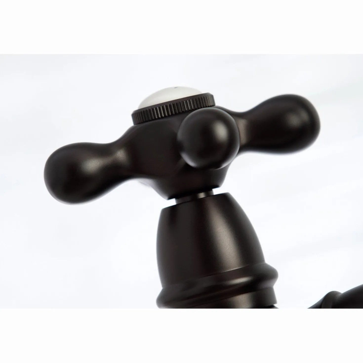 Kingston Brass Restoration 8" Bridge Kitchen Faucet with Sprayer
