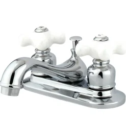 Kingston Brass Restoration 4" Centerset Deck Mount Bathroom Faucet