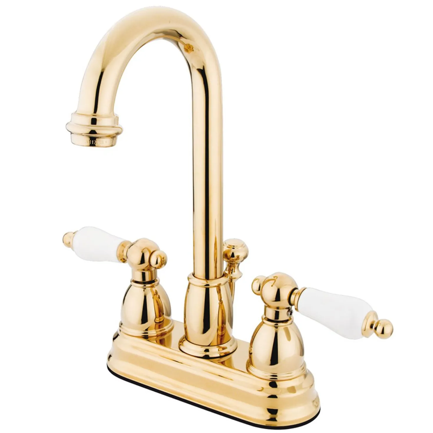 Kingston Brass Restoration Classic Two Handle 4" Centerset Lavatory Faucet with Retail Pop-up