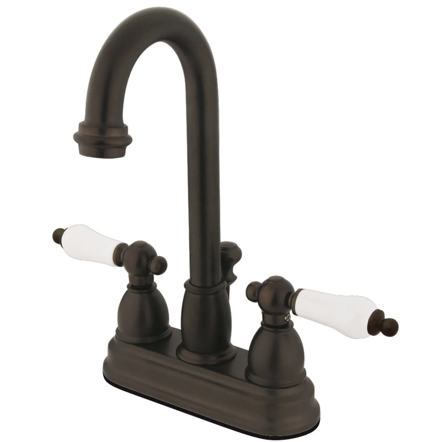 Kingston Brass Restoration Classic Two Handle 4" Centerset Lavatory Faucet with Retail Pop-up