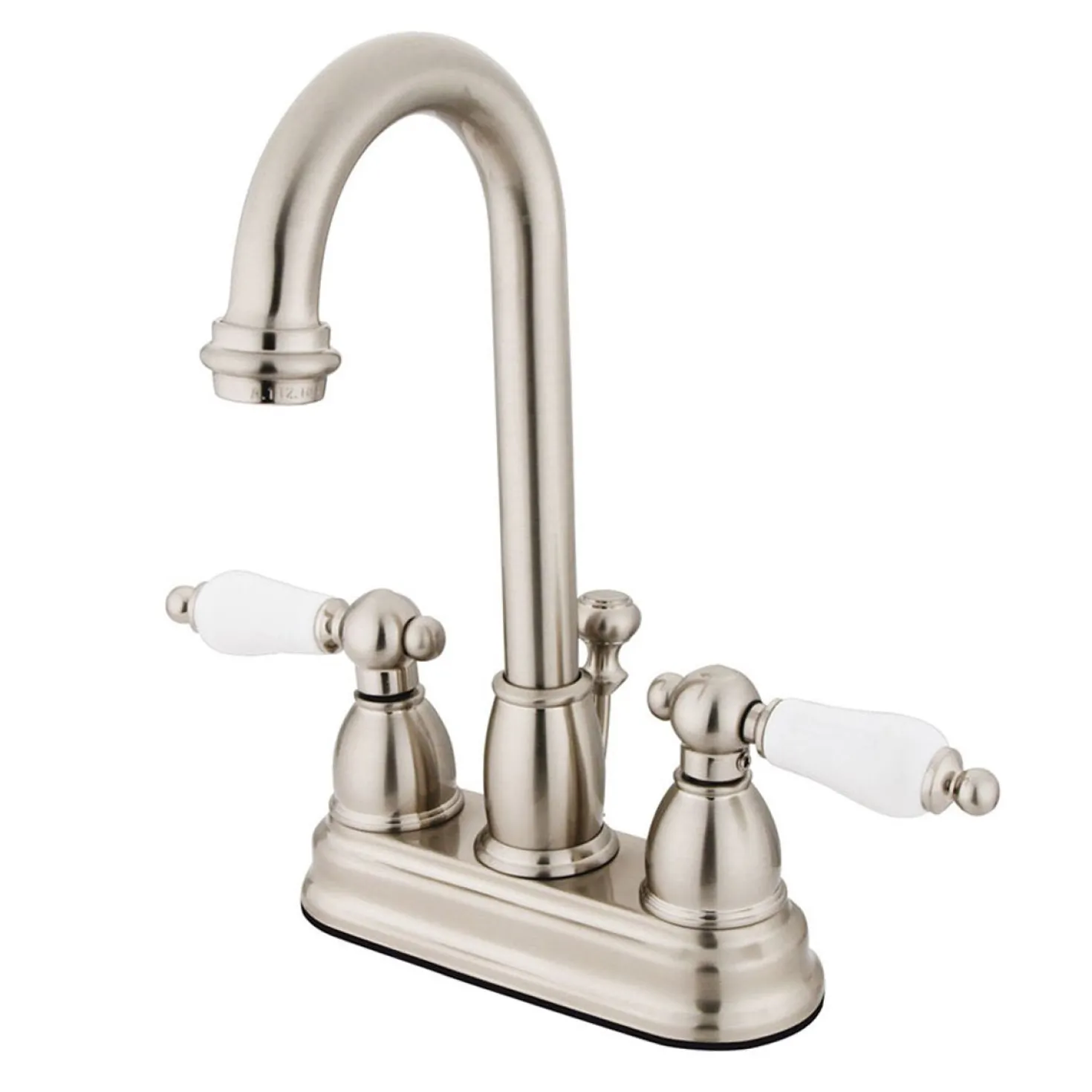 Kingston Brass Restoration Classic Two Handle 4" Centerset Lavatory Faucet with Retail Pop-up