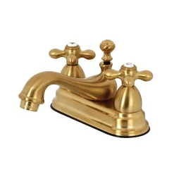 Kingston Brass Restoration Cross-Handle 4-Inch Centerset Bathroom Faucet