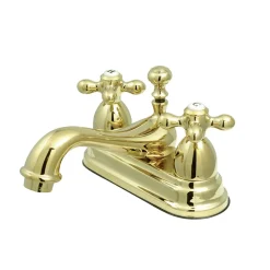 Kingston Brass Restoration Cross-Handle 4-Inch Centerset Bathroom Faucet