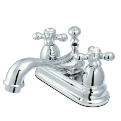 Kingston Brass Restoration Cross-Handle 4-Inch Centerset Bathroom Faucet