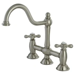 Kingston Brass Restoration Deck Mount Kitchen Bridge Faucet