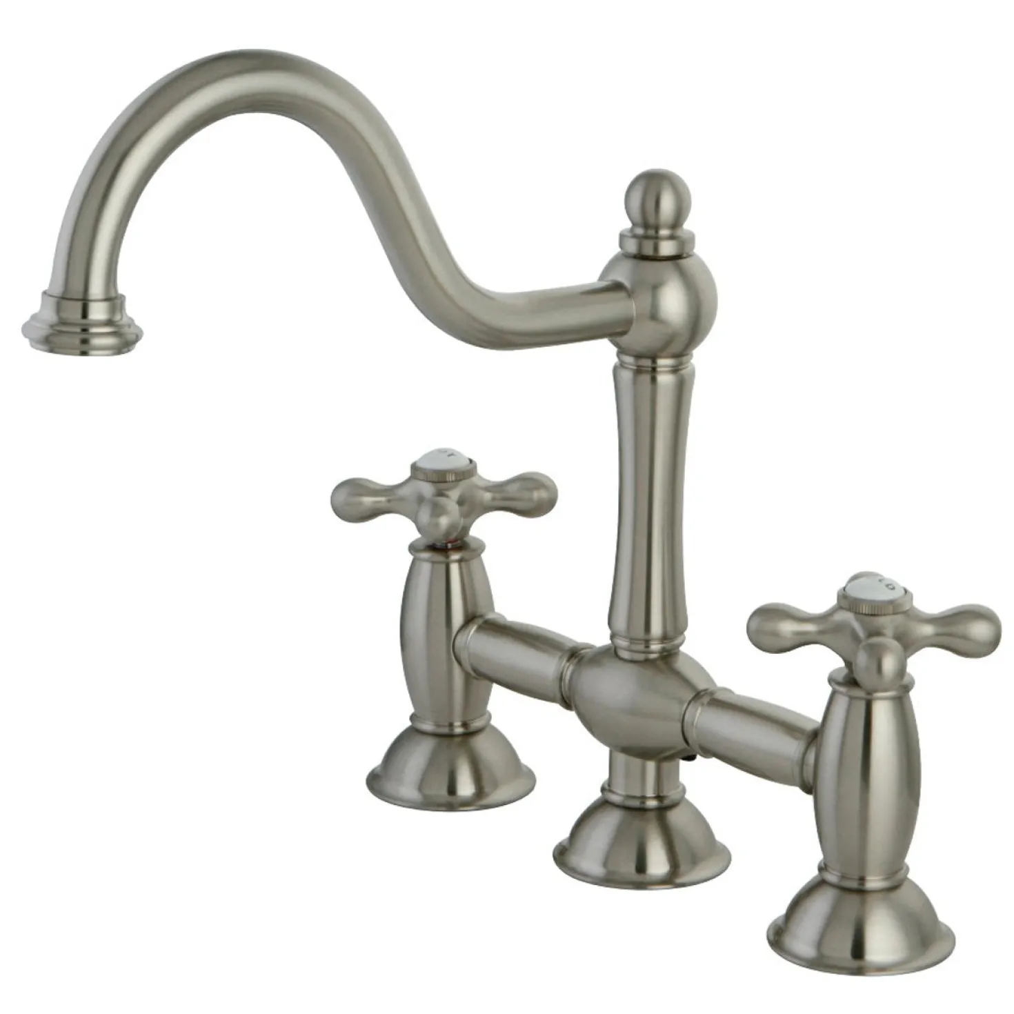Kingston Brass Restoration Deck Mount Kitchen Bridge Faucet