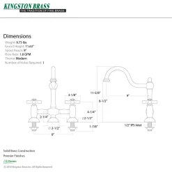 Kingston Brass Restoration Deck Mount Kitchen Bridge Faucet