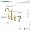 Kingston Brass Restoration Deck Mount Kitchen Bridge Faucet with Brass Sprayer