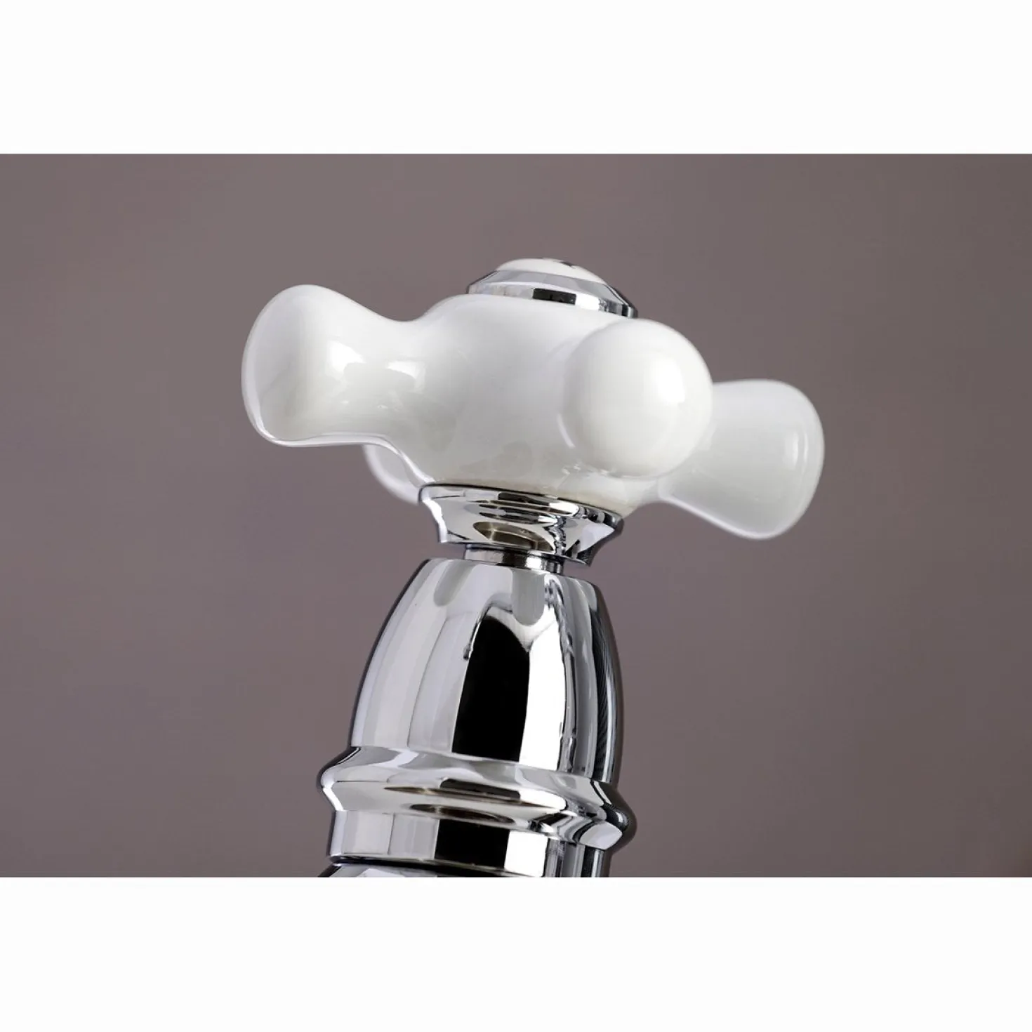 Kingston Brass Restoration Deck Mount 8" Bridge Kitchen Faucet with Sprayer