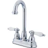 Kingston Brass Restoration Deck Mount 4-Inch Centerset Bar Faucet
