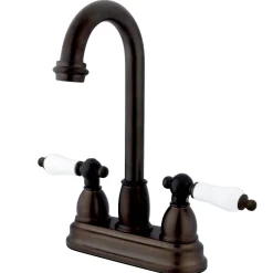 Kingston Brass Restoration Deck Mount 4-Inch Centerset Bar Faucet
