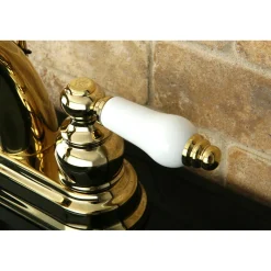 Kingston Brass Restoration Deck Mount 4-Inch Centerset Bathroom Faucet
