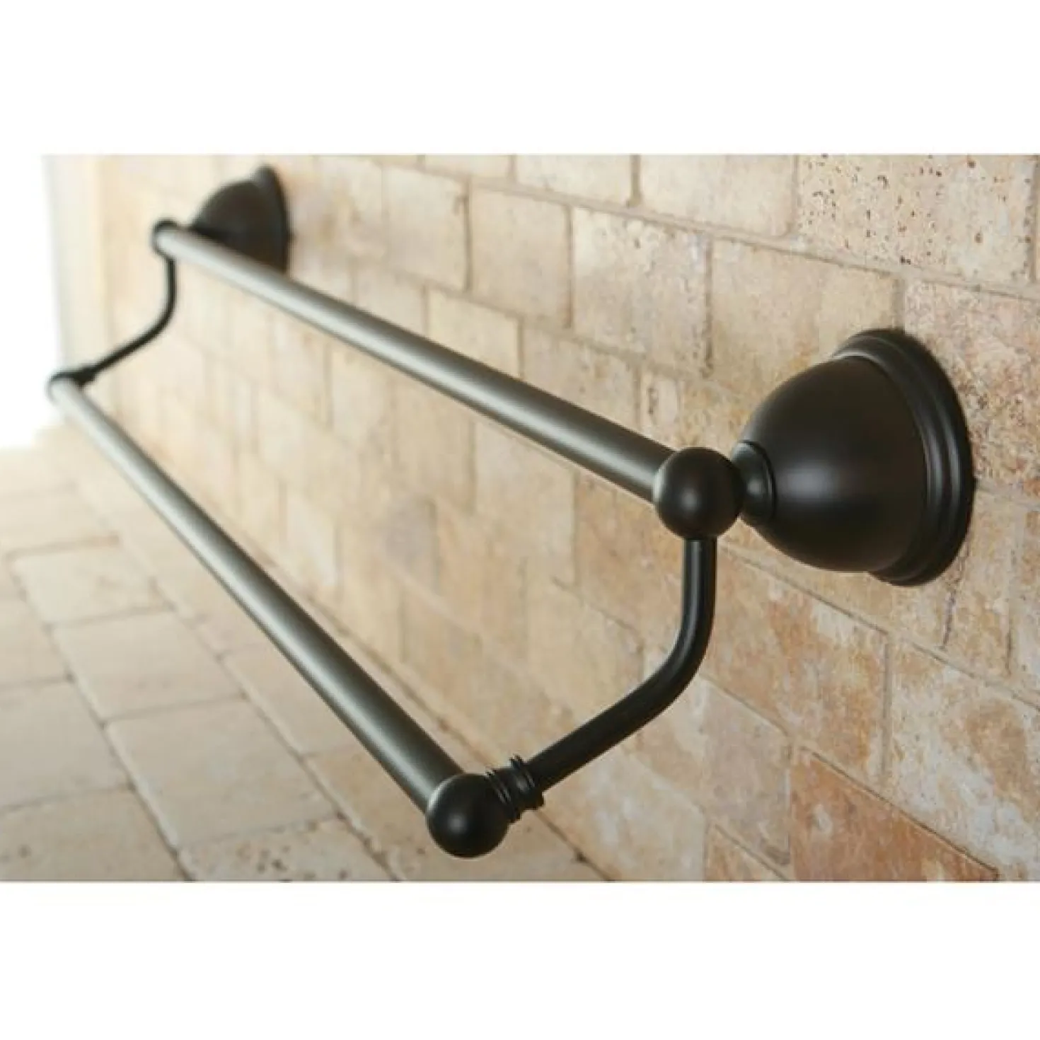 Kingston Brass Restoration 24" Dual Towel Bar