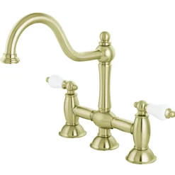 Kingston Brass Restoration 2-Handle Kitchen Bridge Faucet