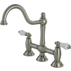 Kingston Brass Restoration 2-Handle Kitchen Bridge Faucet