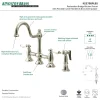 Kingston Brass Restoration 2-Handle Kitchen Bridge Faucet with Brass Sprayer