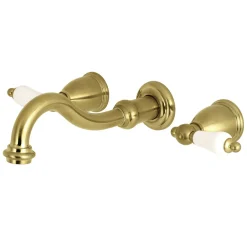 Kingston Brass Restoration 2-Handle 3-Hole Wall Mount Roman Tub Faucet