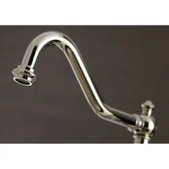 Kingston Brass Restoration 8-Inch Bridge Kitchen Faucet with Sprayer