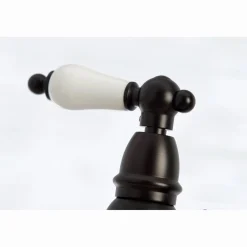 Kingston Brass Restoration 8-Inch Bridge Kitchen Faucet with Sprayer