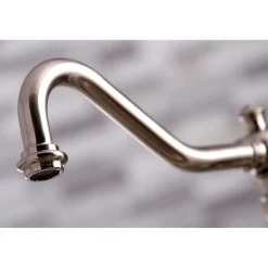 Kingston Brass Restoration 8-Inch Bridge Kitchen Faucet with Sprayer