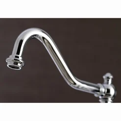 Kingston Brass Restoration 8-Inch Bridge Kitchen Faucet with Sprayer