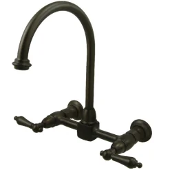 Kingston Brass Restoration 8-Inch Centerset Wall Mount Kitchen Faucet