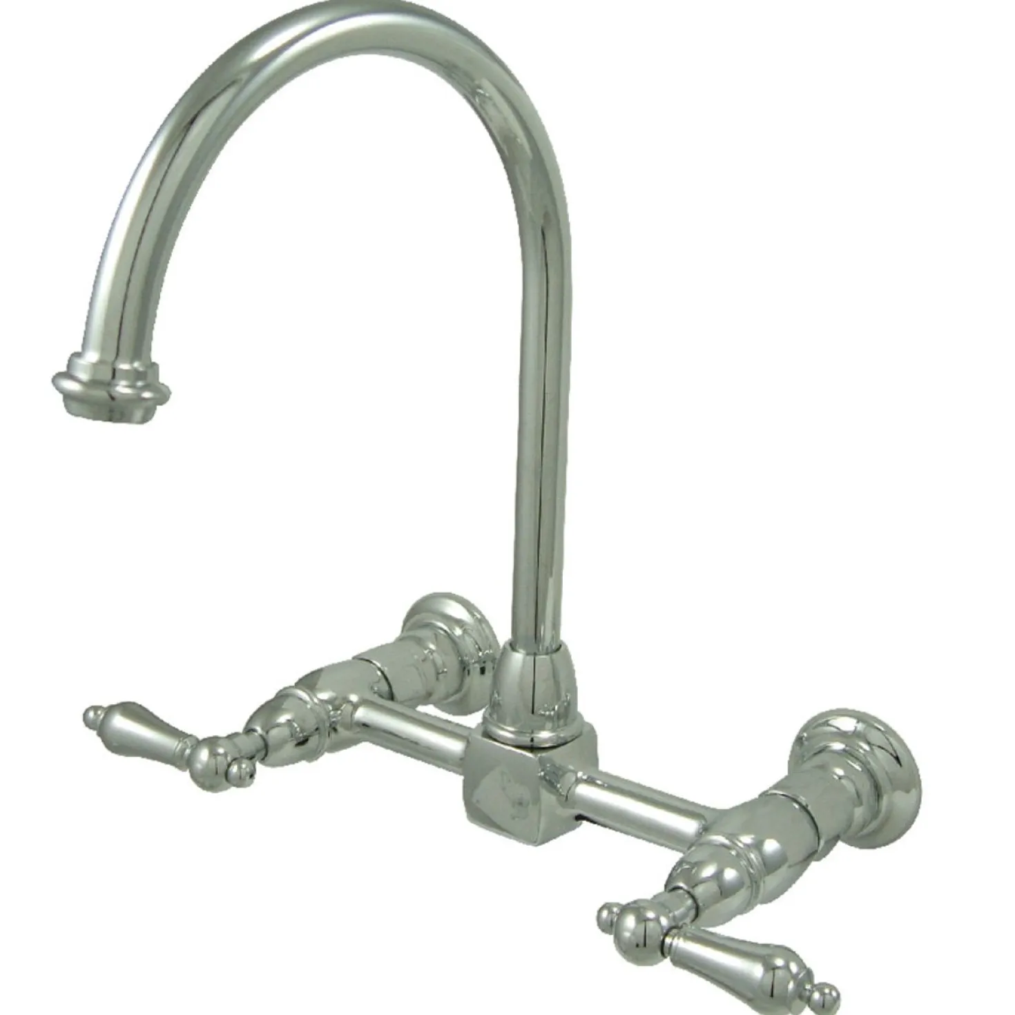 Kingston Brass Restoration 8-Inch Centerset Wall Mount Kitchen Faucet