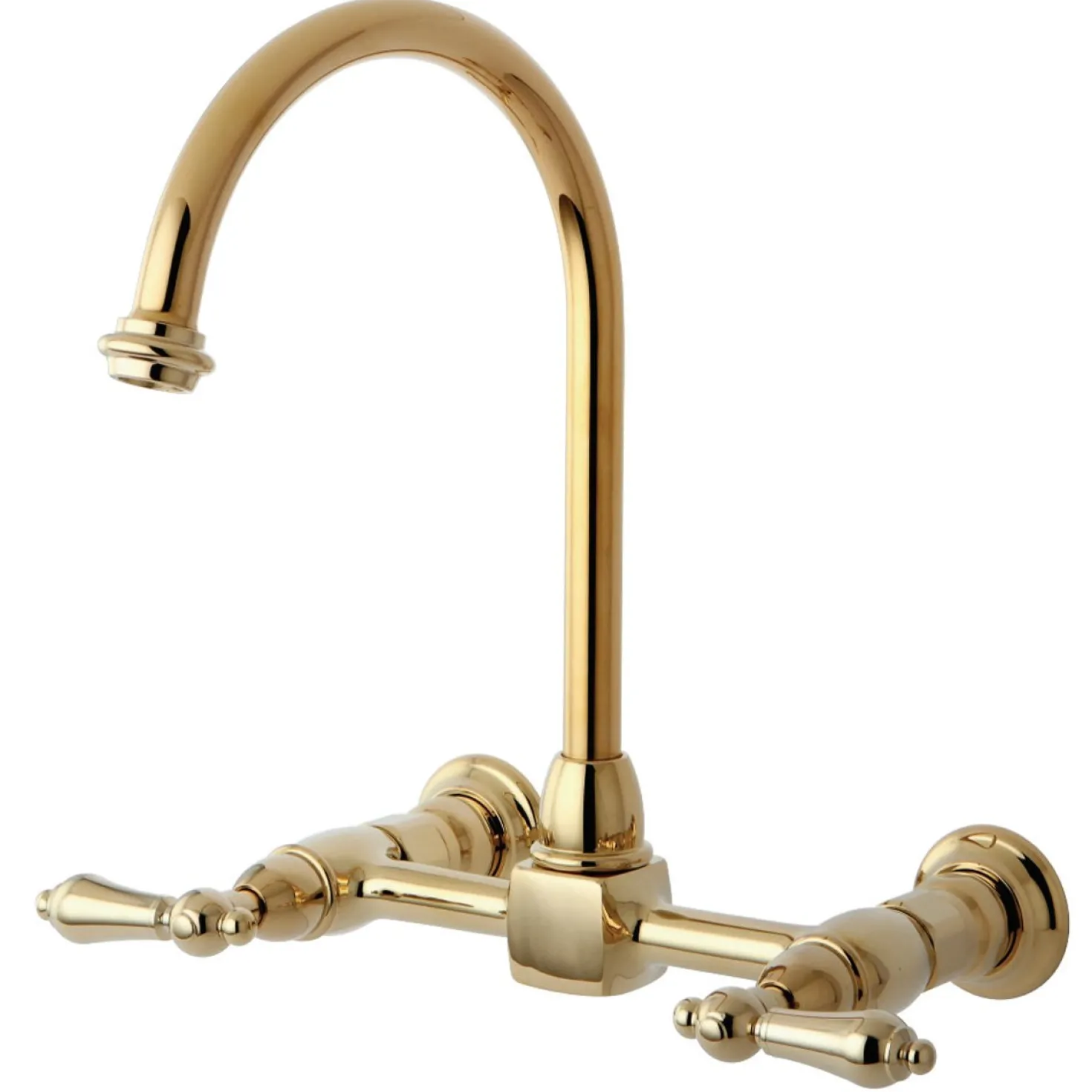 Kingston Brass Restoration 8-Inch Centerset Wall Mount Kitchen Faucet