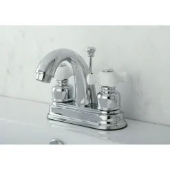 Kingston Brass Restoration 4-Inch Centerset Deck Mount Bathroom Faucet
