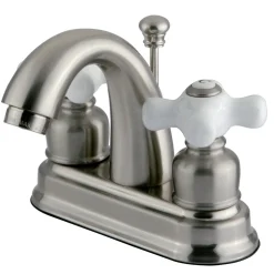 Kingston Brass Restoration 4-Inch Centerset Deck Mount Bathroom Faucet