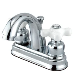 Kingston Brass Restoration 4-Inch Centerset Deck Mount Bathroom Faucet