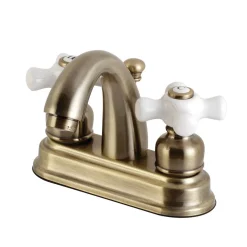 Kingston Brass Restoration 4-Inch Centerset Deck Mount Bathroom Faucet