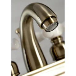 Kingston Brass Restoration 4-Inch Centerset Deck Mount Bathroom Faucet